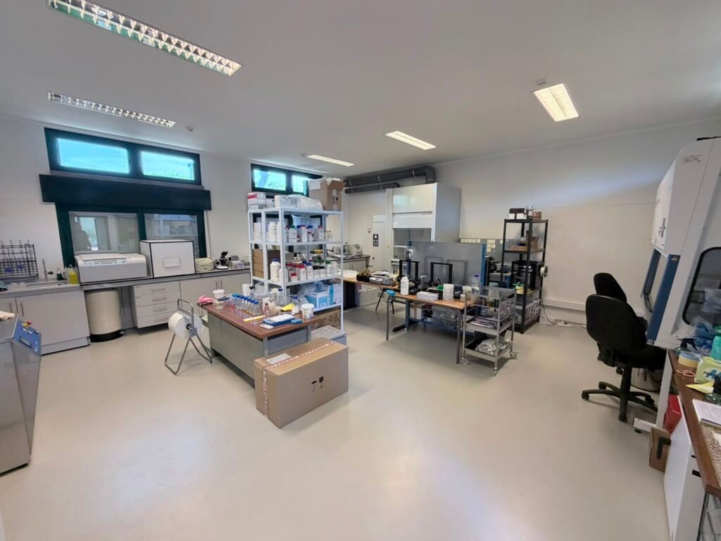 Bioprocess and fermentation equipment in the PhycoFerm research laboratory in Faro, Portugal